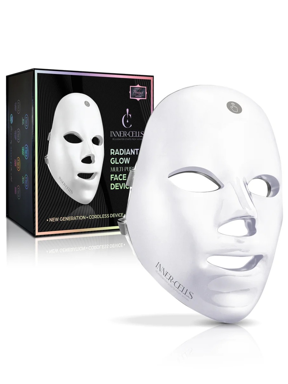 Inner-Cells Radiant Glow White LED Face Mask - Women's Skincare Brand New!